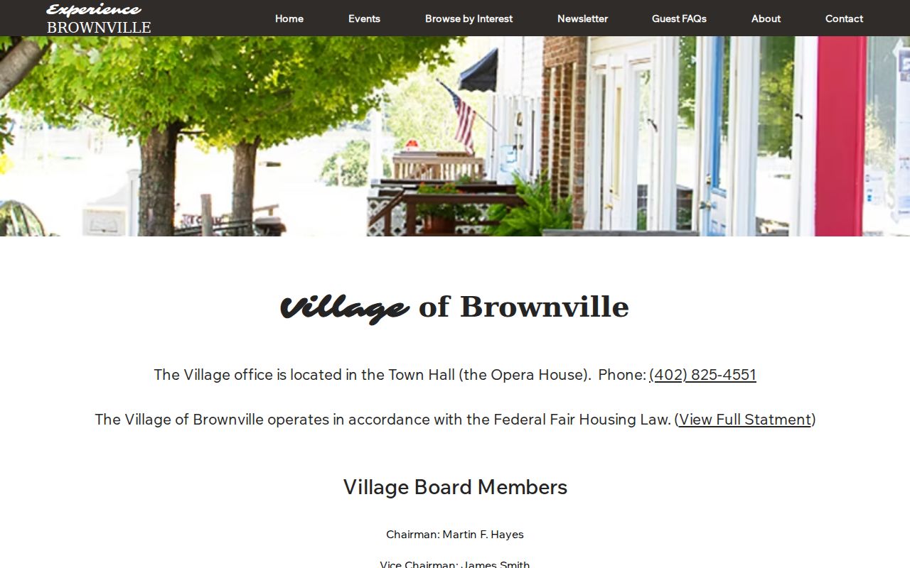 Brownville court record village government contact information