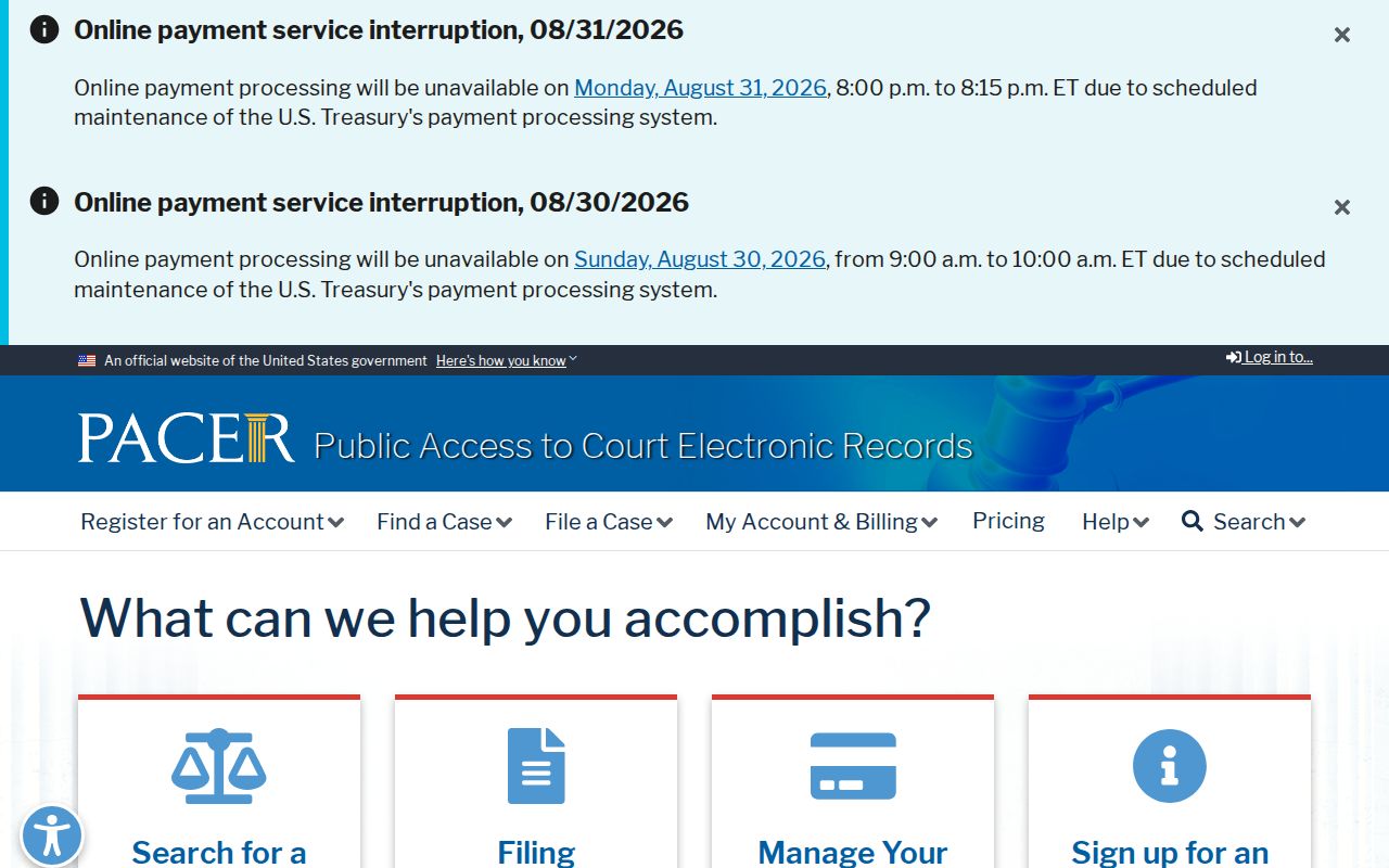 Nemaha court records reference distinguishing federal PACER case records