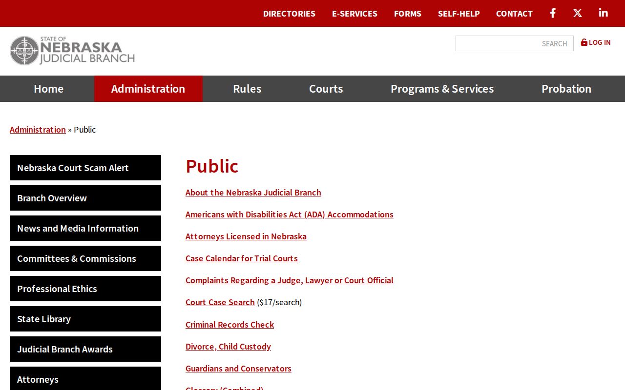 Nemaha County court calendar public resources information